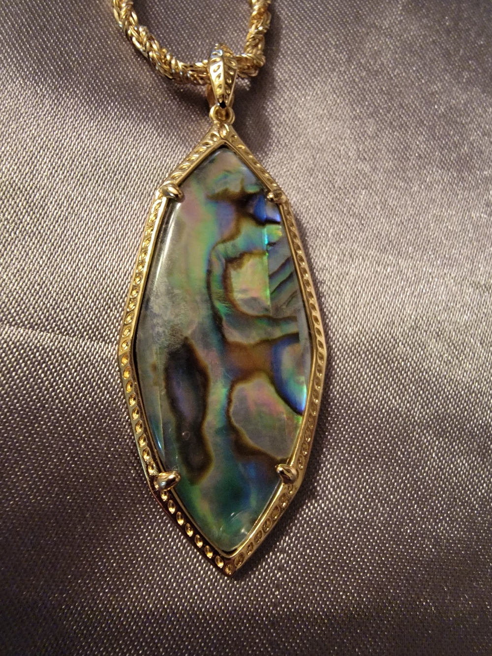 Kendra Scott Gold Abalone Iridescent Pendant Necklace